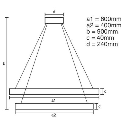 Dimbare LED hanglamp aan een koord LED/70W/230V 3000-6500K + afstandsbediening