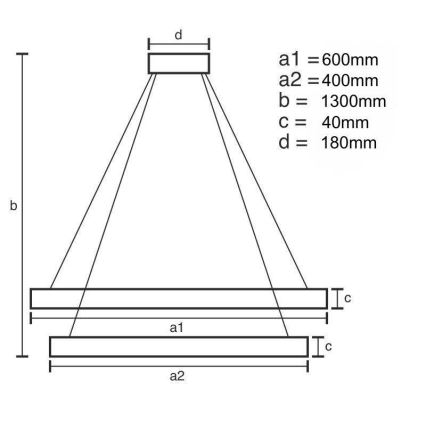 Dimbare LED hanglamp aan een koord LED/70W/230V 3000-6500K + afstandsbediening