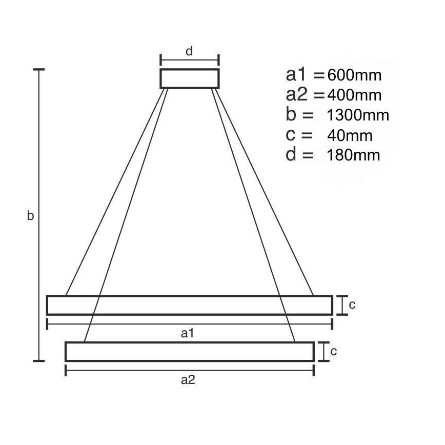 Dimbare LED hanglamp aan een koord LED/70W/230V 3000-6500K + afstandsbediening
