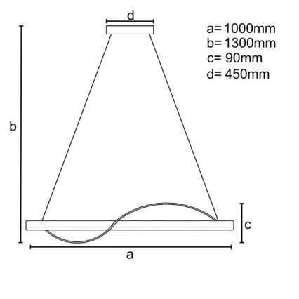 Dimbare LED hanglamp aan een koord LED/70W/230V 3000-6500K + afstandsbediening