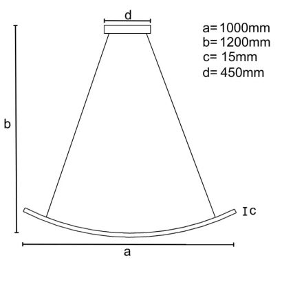 Dimbare LED hanglamp aan een koord LED/70W/230V 3000-6500K + afstandsbediening