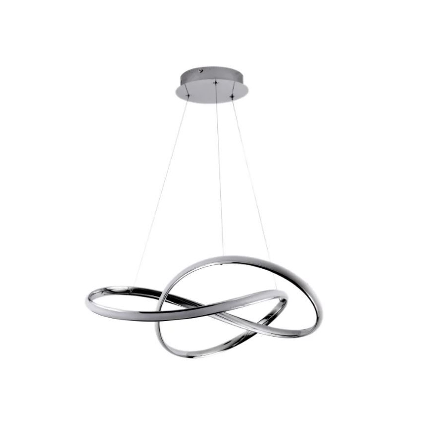 Dimbare LED hanglamp aan een koord LED/70W/230V 3000-6500K glanzend chroom + afstandsbediening