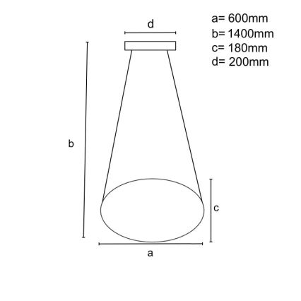 Dimbare LED hanglamp aan een koord LED/70W/230V 3000-6500K chroom + afstandsbediening