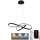 Dimbare LED hanglamp aan een koord LED/70W/230V 3000-6500K diameter 60 cm zwart + afstandsbediening
