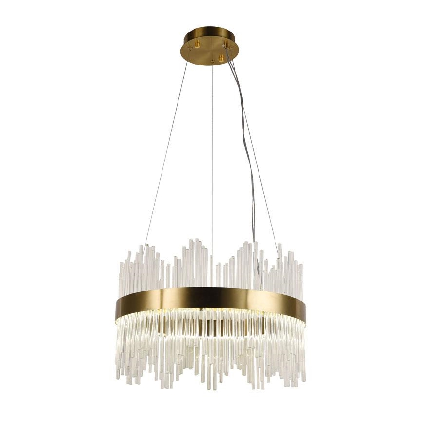 LED Dimbaar kristal Hanglamp aan een touw LED/70W/230V 3000-6500K goud + afstandsbediening