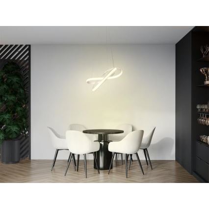 Dimbare LED hanglamp aan een koord LED/70W/230V 3000-6500K wit + afstandsbediening