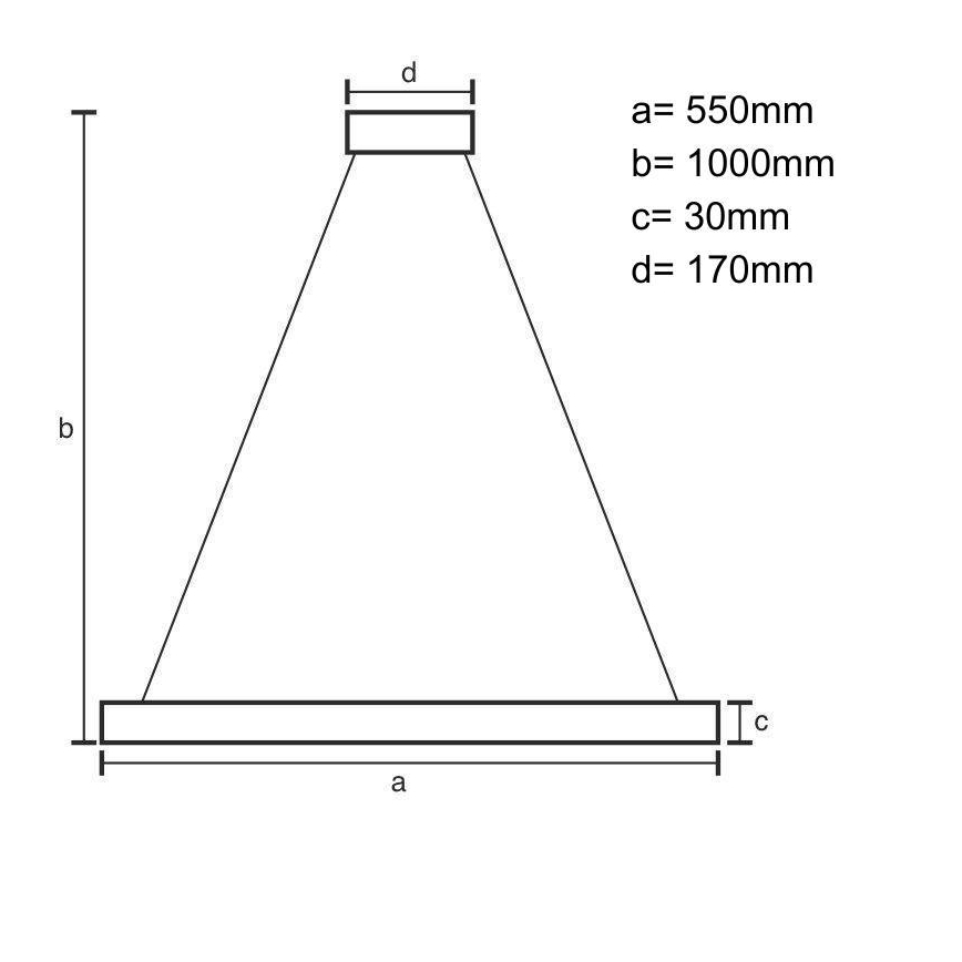 Dimbare LED hanglamp aan een koord LED/70W/230V 3000-6500K wit + afstandsbediening