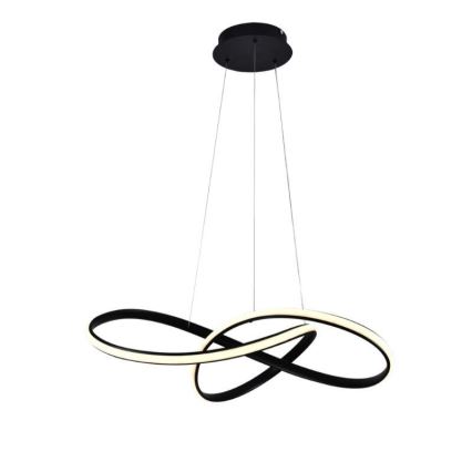 Dimbare LED hanglamp aan een koord LED/70W/230V 3000-6500K diameter 60 cm zwart + afstandsbediening