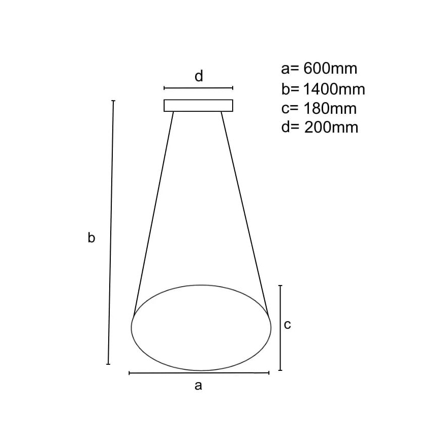 Dimbare LED hanglamp aan een koord LED/70W/230V 3000-6500K diameter 60 cm zwart + afstandsbediening