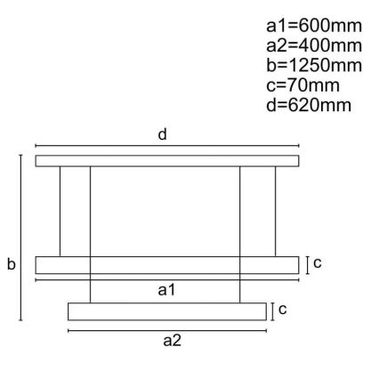 Dimbare LED hanglamp aan een koord LED/70W/230V 3000-6500K zwart + afstandsbediening