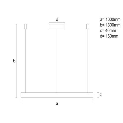 Dimbare LED hanglamp aan een koord LED/72W/230V 3000-6500K + afstandsbediening
