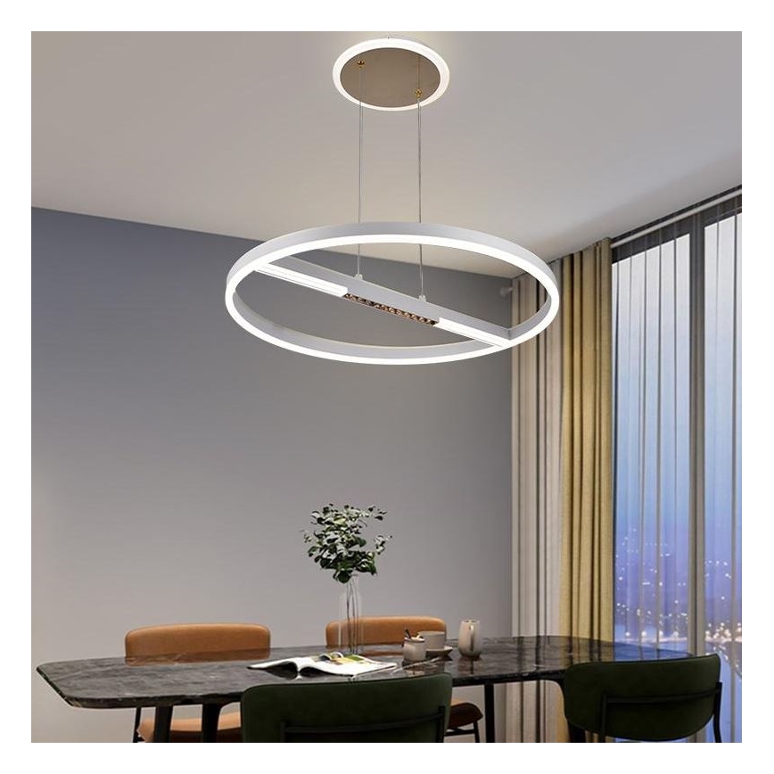Dimbare LED hanglamp aan een koord LED/75W/230V 3000-6500K diameter 60 cm + afstandsbediening