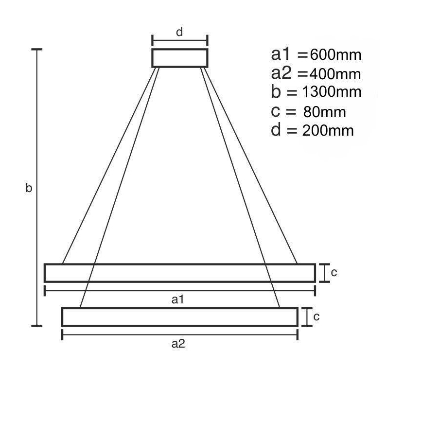 Dimbare LED hanglamp aan een koord LED/80W/230V 3000-6500K + afstandsbediening