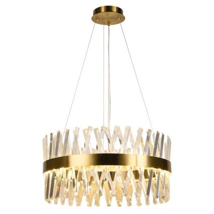 LED Dimbaar kristal Hanglamp aan een touw LED/80W/230V 3000-6500K goud + afstandsbediening