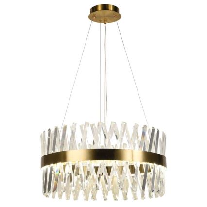 LED Dimbaar kristal Hanglamp aan een touw LED/80W/230V 3000-6500K goud + afstandsbediening