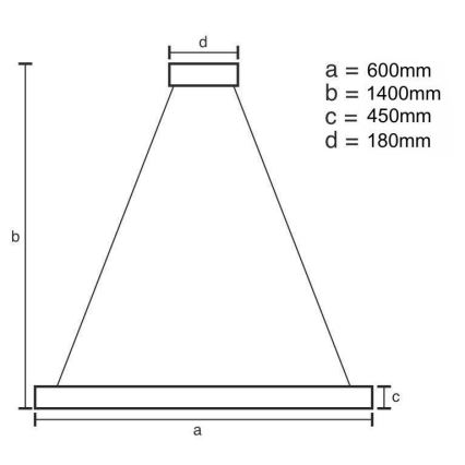 LED Dimbaar kristal Hanglamp aan een touw LED/80W/230V 3000-6500K goud + afstandsbediening