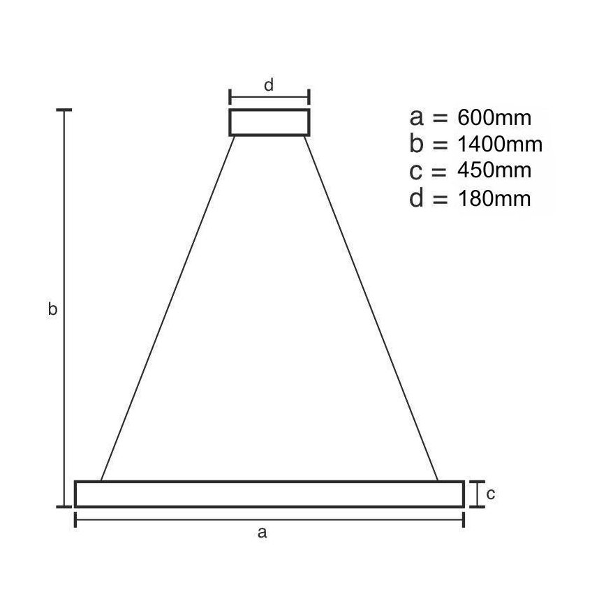 LED Dimbaar kristal Hanglamp aan een touw LED/80W/230V 3000-6500K goud + afstandsbediening