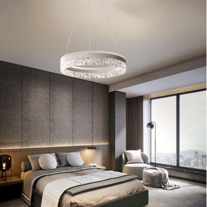 Dimbare LED hanglamp aan een koord LED/80W/230V 3000-6500K wit + afstandsbediening