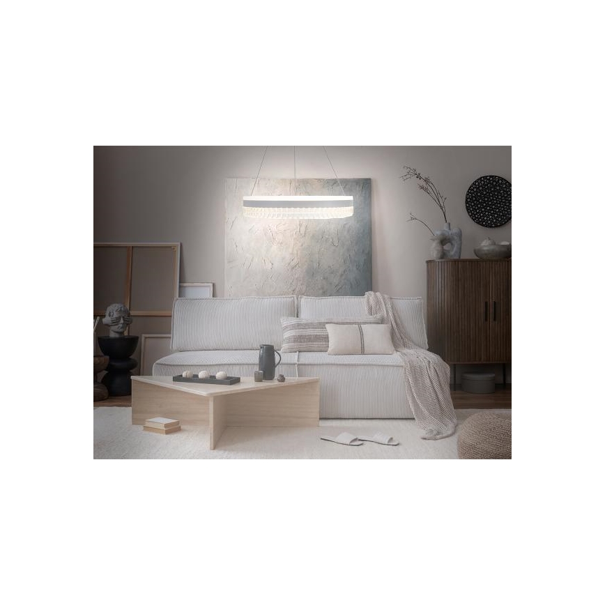LED Dimbaar kristal Hanglamp aan een touw LED/80W/230V 3000-6500K wit + afstandsbediening