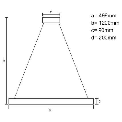 Dimbare LED hanglamp aan een koord LED/80W/230V 3000-6500K zwart + afstandsbediening