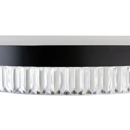 LED Dimbaar kristal Hanglamp aan een touw LED/80W/230V 3000-6500K zwart + afstandsbediening