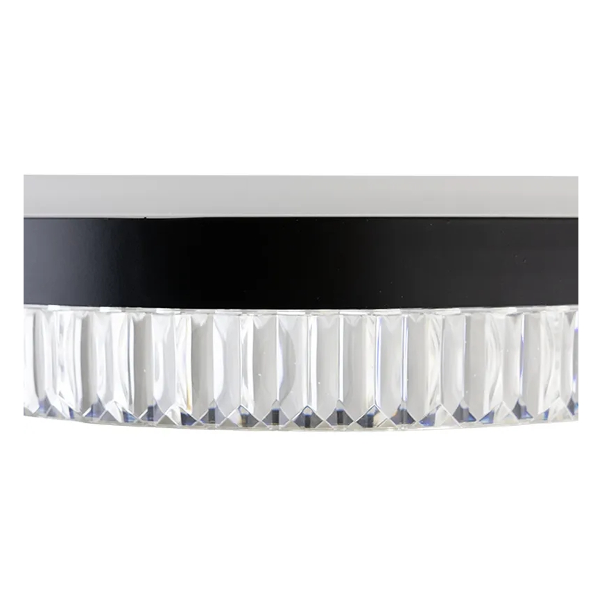 LED Dimbaar kristal Hanglamp aan een touw LED/80W/230V 3000-6500K zwart + afstandsbediening