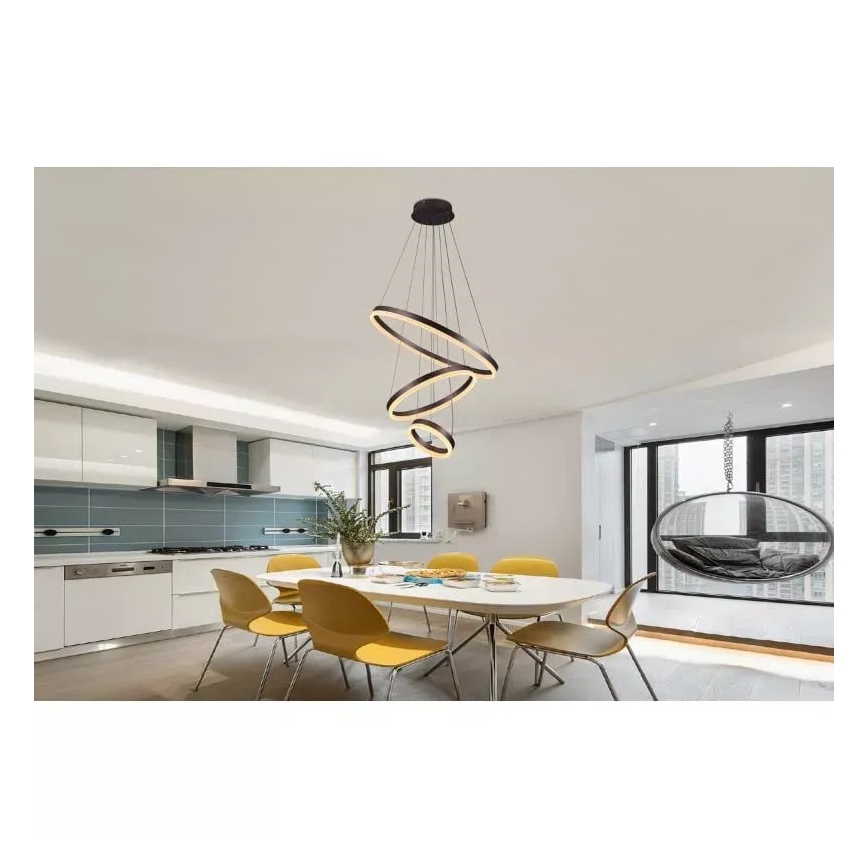 Dimbare LED hanglamp aan een koord LED/85W/230V 3000-6500K + afstandsbediening