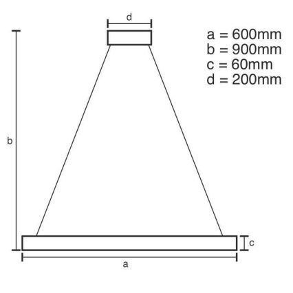 Dimbare LED hanglamp aan een koord LED/85W/230V 3000-6500K + afstandsbediening