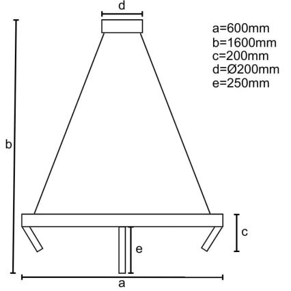 Dimbare LED hanglamp aan een koord LED/85W/230V 3000-6500K + afstandsbediening