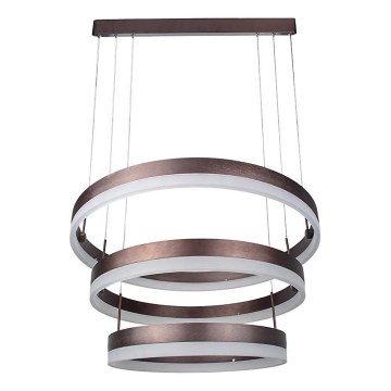 Dimbare LED hanglamp aan een koord LED/86W/230V 3000K bruin
