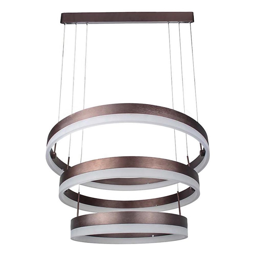 Dimbare LED hanglamp aan een koord LED/86W/230V 3000K bruin