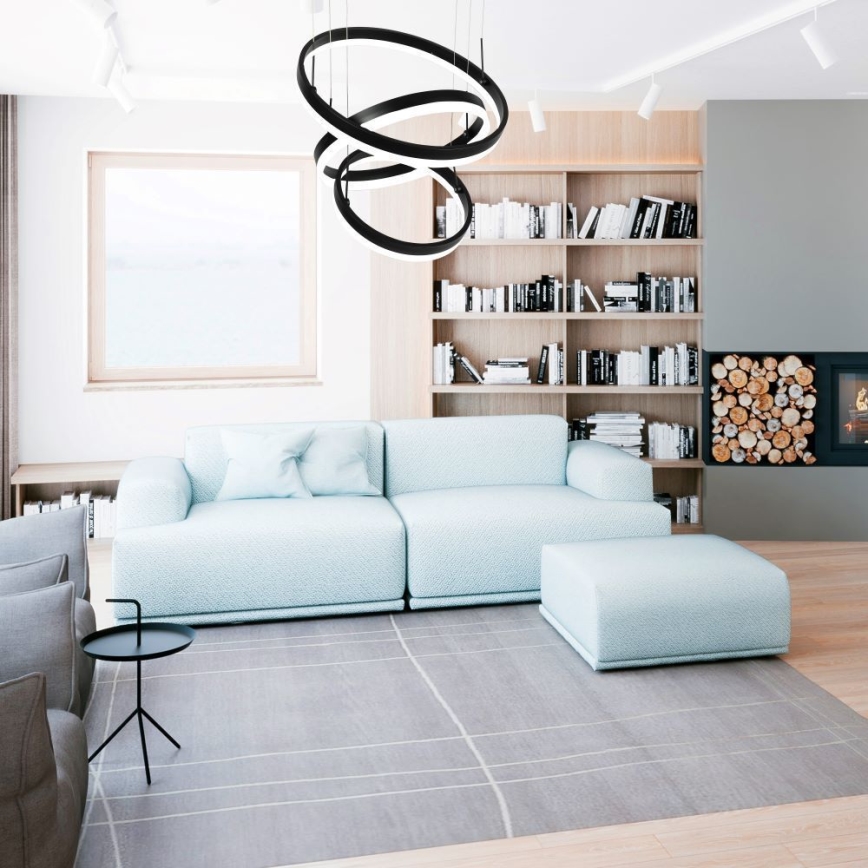 Dimbare LED hanglamp aan een koord LED/86W/230V 3000K zwart