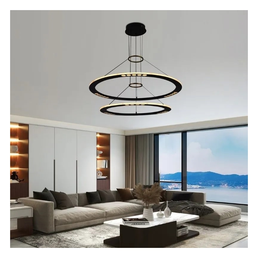 Dimbare LED hanglamp aan een koord LED/90W/230V 3000-6500K + afstandsbediening