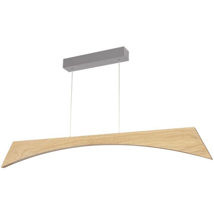 Dimbare LED hanglamp aan een koord ZIAD LED/14W/230V eiken