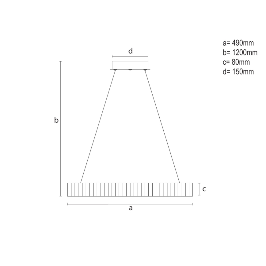 Dimmbare LED-hanglamp met kabel LED/75W/230V 3000-6500K Ø 49 cm + afstandsbediening