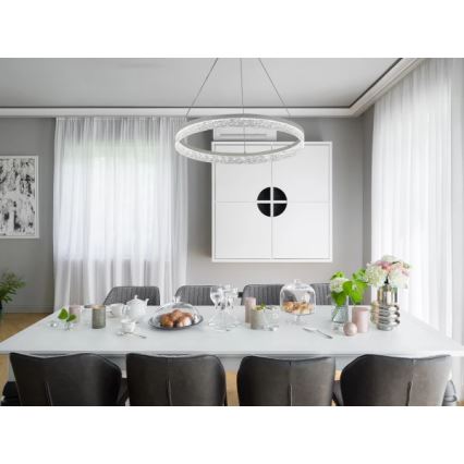 Dimbare LED-pendellamp aan kabel ALIANZ LED/60W/230V 3000–6000K Ø 80 cm + afstandsbediening