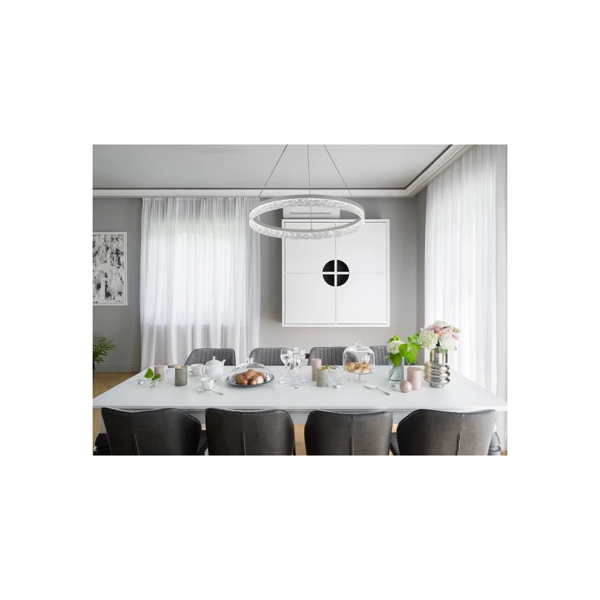 Dimbare LED-pendellamp aan kabel ALIANZ LED/60W/230V 3000–6000K Ø 80 cm + afstandsbediening