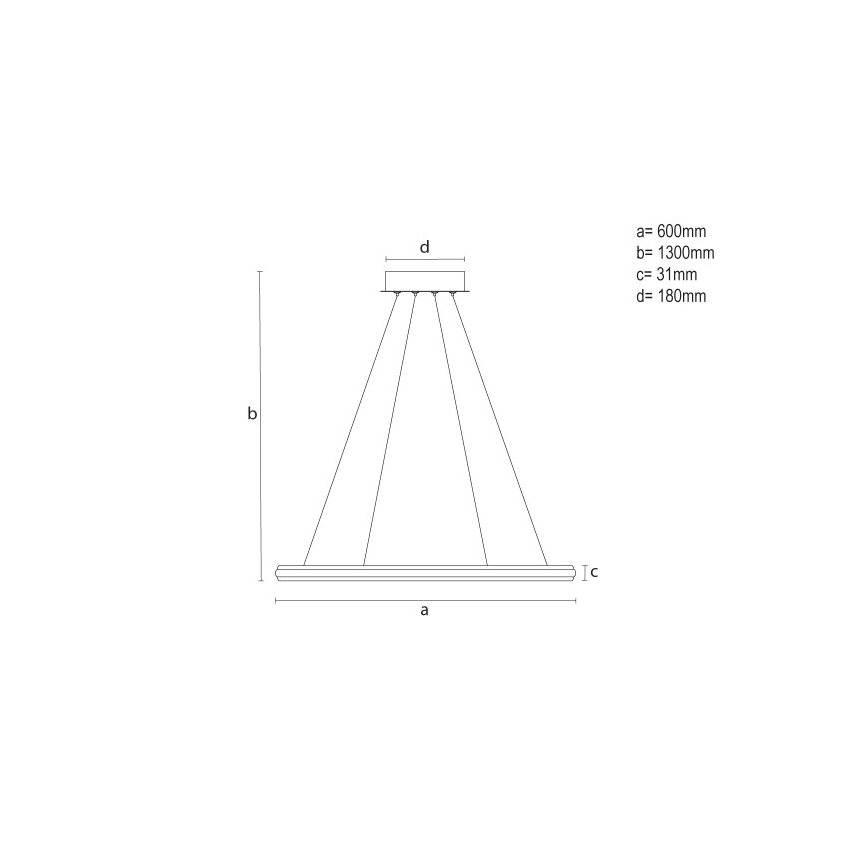 Dimbare LED-hanglamp aan kabel LED/55W/230V 3000-6500K Ø 60 cm + afstandsbediening