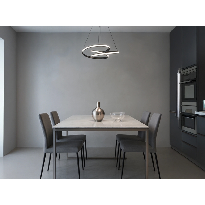 LED-dimbare hanglamp aan kabel LED/85W/230V 3000-6500K Ø 49 cm + afstandsbediening