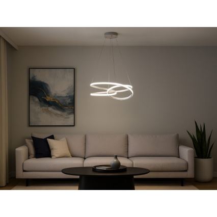 LED dimbare hanglamp met kabelophanging LED/90W/230V 3000–6500K Ø 47 cm + afstandsbediening