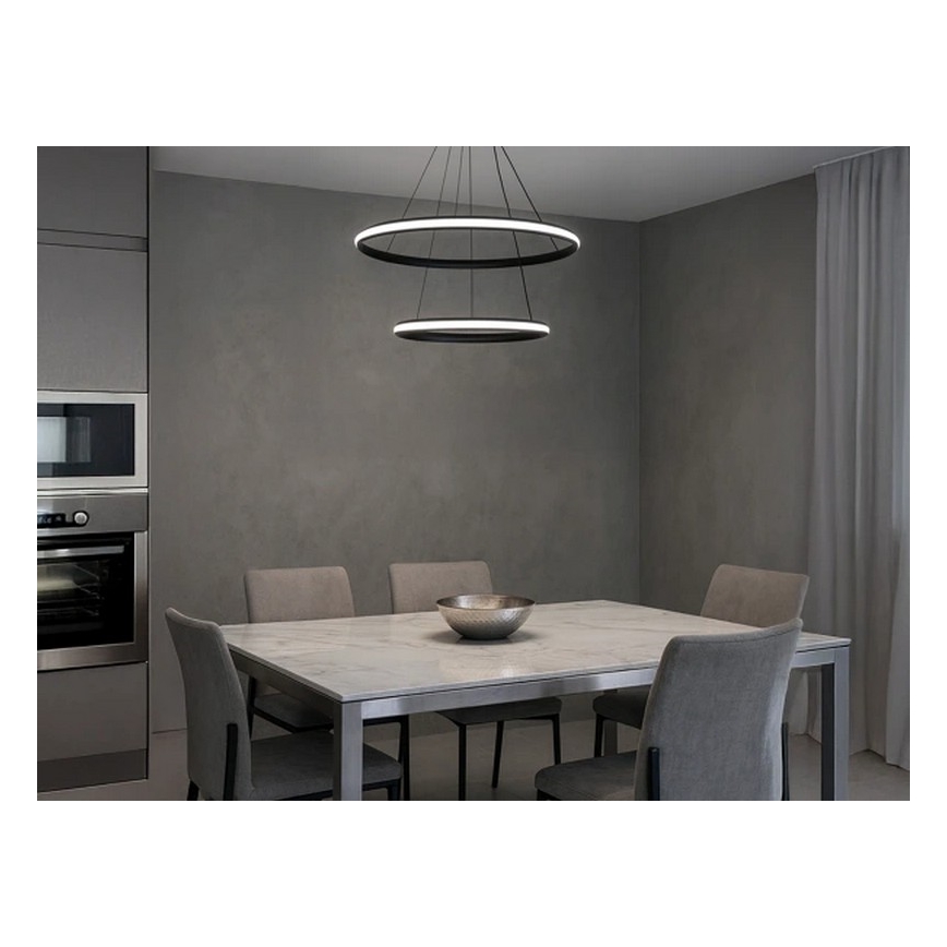 LED-dimbare hanglamp aan kabel LED/90W/230V 3000-6500K Ø 60 cm + afstandsbediening