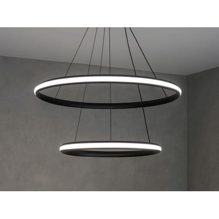 LED-dimbare hanglamp aan kabel LED/90W/230V 3000-6500K Ø 60 cm + afstandsbediening