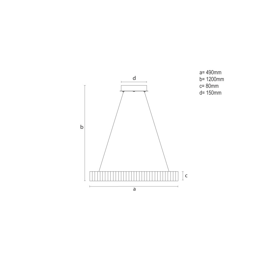 Dimbare LED-hanglamp met kabel LED/75W/230V 3000-6500K Ø 49 cm + afstandsbediening