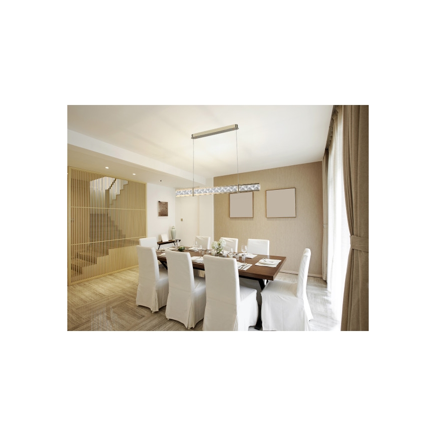 Dimbare LED-kristallen kroonluchter aan kabel ENRIQUE LED/20W//230V 3000-6000K + afstandsbediening