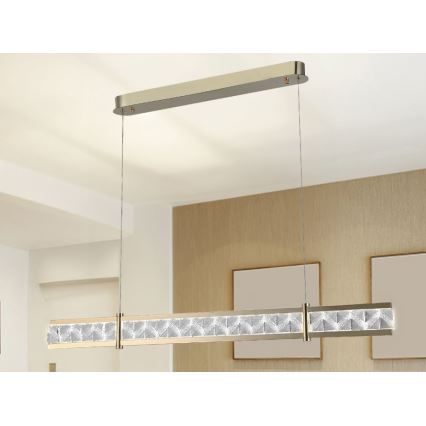 Dimbare LED-kristallen kroonluchter aan kabel ENRIQUE LED/20W//230V 3000-6000K + afstandsbediening