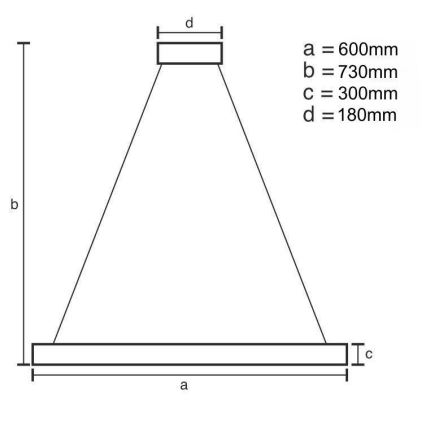 LED Dimbaar kristal Hanglamp on a pole LED/80W/230V 3000-6500K goud + afstandsbediening