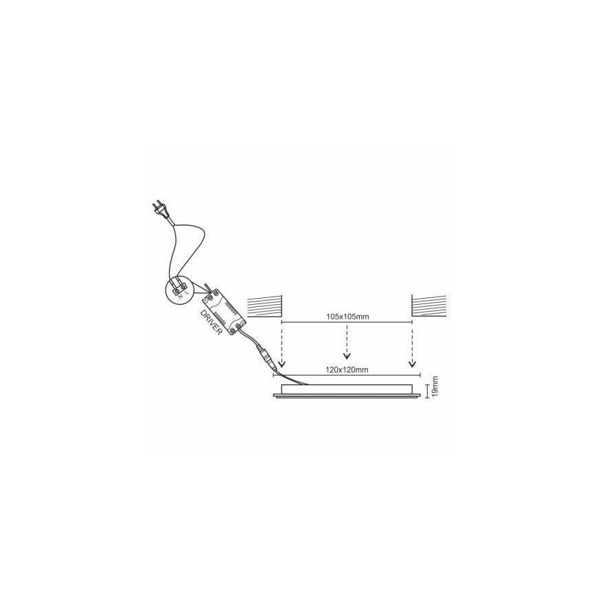 Dimbare LED Inbouw lamp/6W/230V 3000-6500K Wi-Fi Tuya