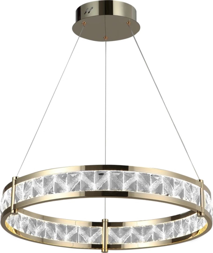 Dimbare LED kristallen kroonluchter aan kabel ENRIQUE LED/55W//230V 3000-6000K Ø 80 cm + afstandsbediening