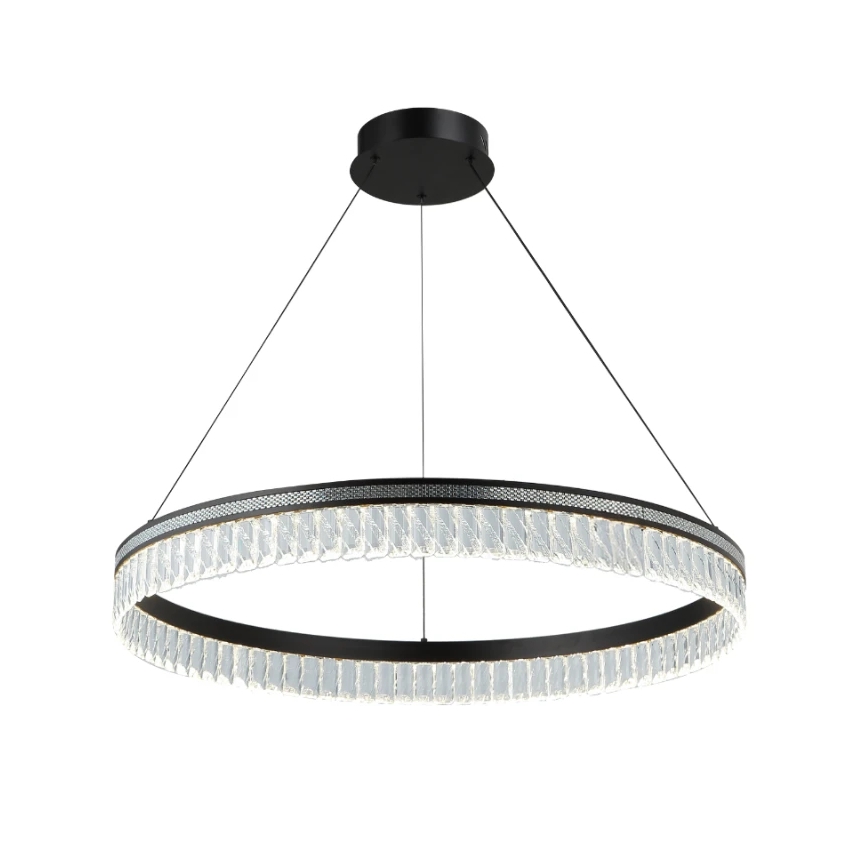 LED-dimbare kristallen kroonluchter aan kabel THALIA LED/55W/230V 3000-6000K pr. 80 cm + afstandsbediening