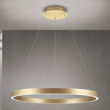 dimbare LED-kroonluchter met kabelophanging KOLK LED/80W/230V 2700/3000/4000K Ø 80 cm goudkleurig
